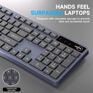 3 Adjustable DPI Metal Color <strong>Mouse</strong> and <strong>Keyboard</strong> Set 2.4G Wireless <strong>Keyboard</strong> and <strong>Mouse</strong> Combo for <strong>Computer</strong>/Laptop/Windows/Mac
