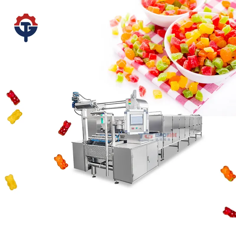 Apparence de produit améliorée machine de dépôt de gommes machine de moulage de gommes personnalisée cuiseur sous vide continu pour machine à bonbons