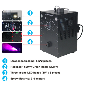 Igreslite 4in1 Laser Fog Machine 900w Smoke <strong>Storb</strong> <strong>LED</strong> Fog Machine with Remote - Product Image 2
