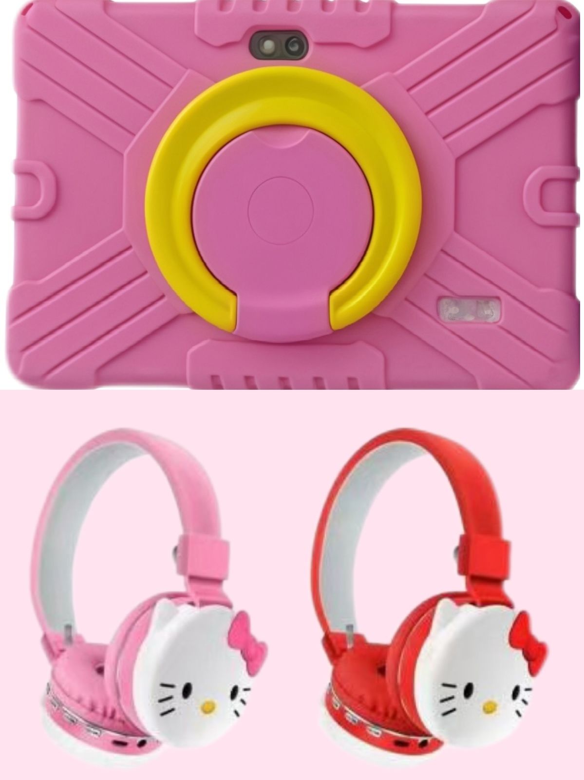 pink with Cartoon headphones