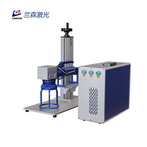 LANSEN 20w 30w Mini el Metal işaretleme için Logo yazıcı Fiber lazer oyma makinesi Batchcode serigrafi ekipmanları - Product Image 4