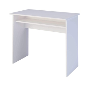 Escritorio de madera de melamina, 90 cm de ancho con estante fijo, mesa de esquina pequeña para ordenador, hogar y oficina - Product Image 5