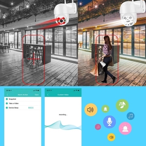 5MP PTZ กล้อง IP Wifi กลางแจ้ง AI ตรวจจับมนุษย์เสียง1080จุดกล้องวงจรปิดรักษาความปลอดภัยแบบไร้สาย P2P RTSP 4X ดิจิตอลซูม Wifi กล้อง - Product Image 5