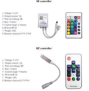 RF ИК пульт дистанционного управления DC5V 12V 24V беспроводные диммеры WIFI bluetoothed приложение контроллер для монохромного rgb светодиодные полосы - Product Image 4