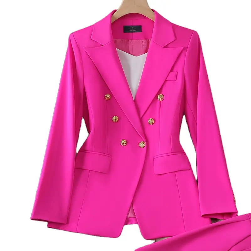 New Casual Elegant Blazer Suit Business Professional Women's Suits Formal Solid Women's Suits & Tuxedo