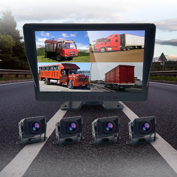 Sistema di telecamere a 4 canali Wemaer Truck 10 pollici IPS AHD Monitor 24V Monitor Monitor a schermo grande per autocarro