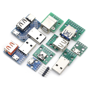 1 Stück USB-Männlich-Anschluss / MINI MICRO-USB-ZIPA-Adapter weiblicher Anschluss 2,54 Anschluss B Typ-C USB 2.0 3.0 Weiblicher Leiterplatten-Wechselrichter - Product Image 1