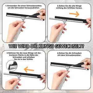 Silicone fenêtre raclette douche essuie-glace support pas de perçage requis nettoyage salle de bain cuisine voiture verre maison-polyvalent nettoyant - Product Image 4