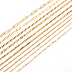 Fashionable Individual Stainless Steel Necklace 18K PVD Gold Plated Necklace Waterproof DIY Handmade Necklace <strong>Chain</strong> for Women - Product Image 5