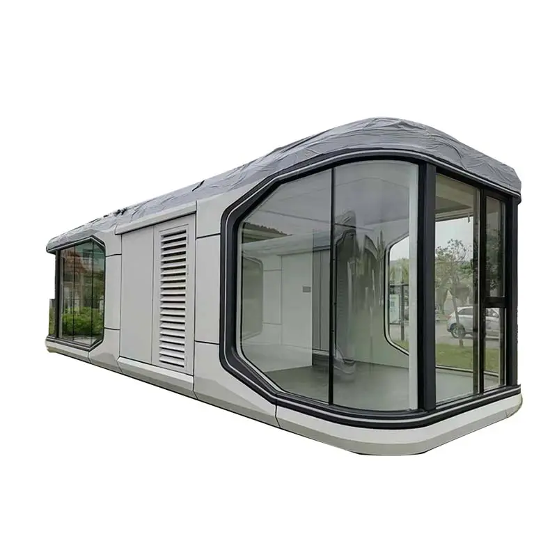 Petites maisons miniatures à capsule spatiale pour salon maisons en conteneur à plat cabine avec fenêtre en aluminium petite maison mobile moderne préfabriquée