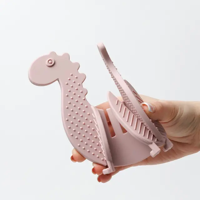 ES-Pro in Silicone morbido dinosauro Design rimovibile giocattoli educativi per bambini Non tossici sicuro educazione prescolare massaggiagengive per uso alimentare