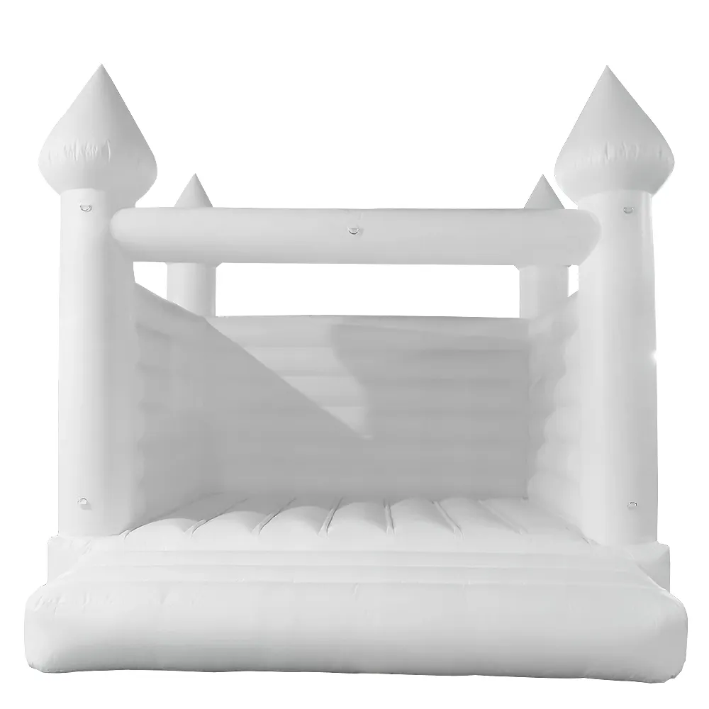 Château gonflable professionnel de saut en pvc blanc, maison de mariage, 13 pieds x 13 pieds, livraison gratuite, nouveau,