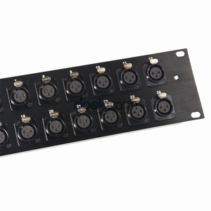 2U, 24 puertos, 24 vías, 3 pines, conector hembra XLR, Panel de conexión tipo soldadura para sala de control de seguridad - Product Image 4