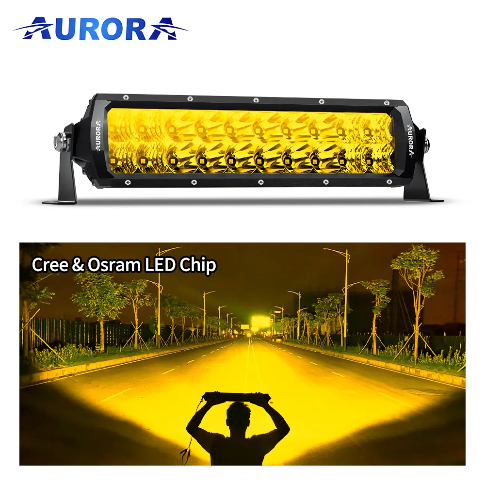 AURORA Patent yeni yüksek güç 6 "10" 20 "30" 40 "50" inç Led ışık çubuğu offroad 4x4 kamyon araba arazi arabası ışığı Led ışık çubuğu