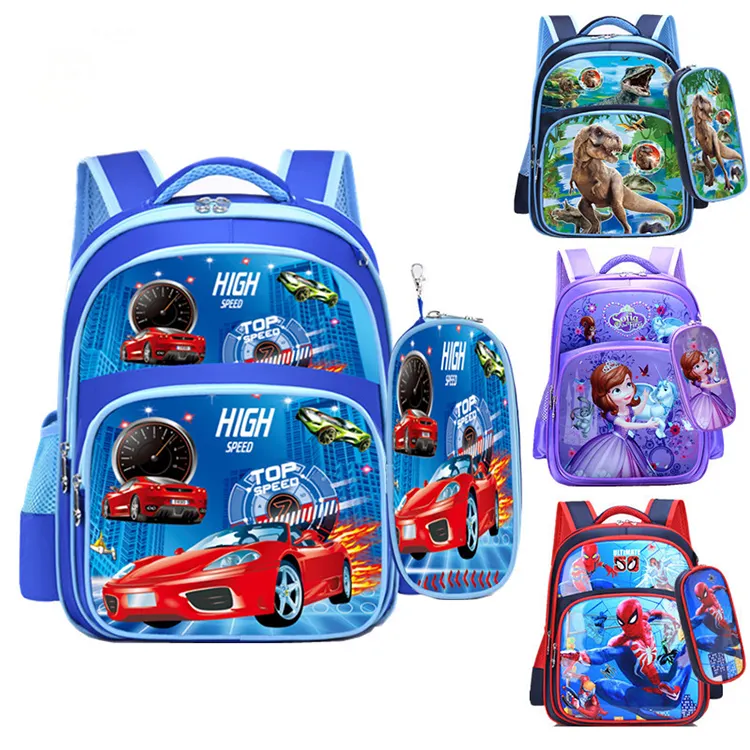 Mochila escolar infantil 3d, bolsa escolar personalizada com desenhos animados para crianças