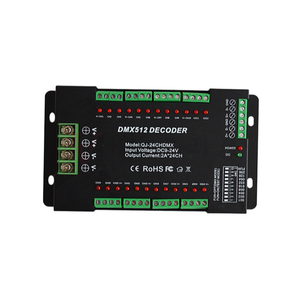 DC9-24V 2A/CH 24-канальный RGB DMX512 Контроллер декодера для RGB Светодиодные полосы - Product Image 1