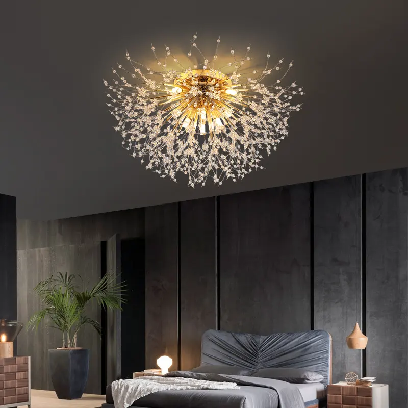 Dandelion lâmpada de teto led, moderna, luminária de teto, para quarto, para decoração interna, para sala de jantar e teto