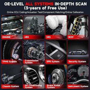 ANCEL DS300 OBD 2 Escáner OBD2 Automotriz Herramienta de diagnóstico de coche Prueba bidireccional Lector de código de motor Herramienta de programación de llaves IMMO
