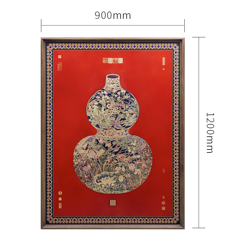 Gourd Vase-Red 90*120*4.8cm