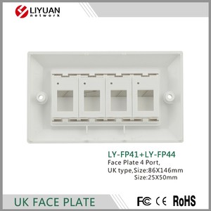 LIYUAN LY-FP41+LY-FP44 UK Keystone Jack Faceplate for <strong>Networking</strong> Cable <strong>Solution</strong> for Use in China - Product Image 4