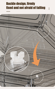 磁铁透明塑料鞋盒前置鞋盒定制透明展示鞋盒可堆叠收纳器 - Product Image 4