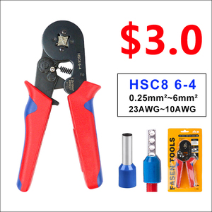 Crimper HSC8 6-4 tel boyutu 0.25-6mm 23-10AWG boru terminali sıkma araçları kendinden ayarlanabilir sıkma aracı cırcır yüksük pense - Product Image 2