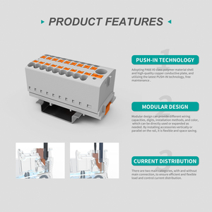 UTL Contatct JUT15工業用配電端子ブロック19P入力6mm出力2.5mmワイヤーコネクタ用 - Product Image 3