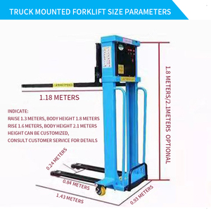 Electric <strong>Pallet</strong> Stacker Hydraulic Forklift 220v Manual <strong>Pallet</strong> Stacker 600kg Self <strong>Loading</strong> Stacker - Product Image 4