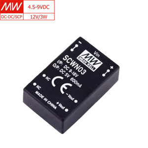 MEAN WELL SCWN03E-12 High Eff., 4.5-9VDC <strong>Input</strong>, 12V 0.25A <strong>Output</strong>, DIP24 3W <strong>DC</strong>-<strong>DC</strong> Converter, for Industrial &amp; Telecom Systems - Product Image 1