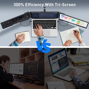 FHD 1080P IPS Display แบบปลั๊กแอนด์เพลย์สำหรับอุปกรณ์หลายเครื่อง HDM1ประเภท-C แบบขยายหน้าจอสำหรับแล็ปท็อป - Product Image 2