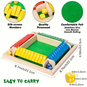 子供の早期教育おもちゃ楽しい4つのサイコロ4面数字フロップカードカウントポイント算術ゲーム - Product Image 2