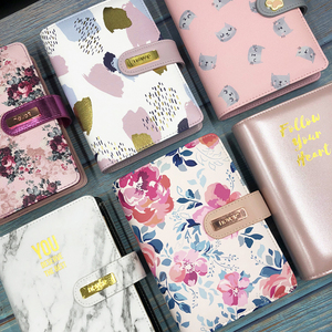 Benutzer definierte gedruckte A5/A6 PU Leder monatliche Agenda Wochen planer Lock Dairy Coloured Index Tab Divider Tagebuch Notizbuch für Geschenk - Product Image 2