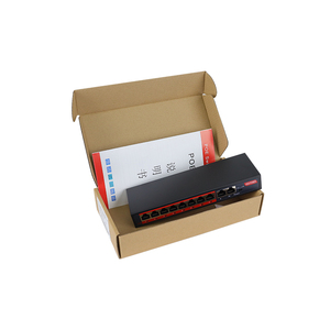 Conmutador de red PoE de 8 puertos, concentrador PoE de 8 puertos de 10/100Mbps con 2 puertos de enlace ascendente, entrada de CC para cámara IP POE Extender NVR - Product Image 6