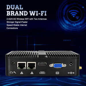 X86 Celeron N2840 Mini-PC 2 Dual Lan Industrial PC Nano Barebone Ubuntu sin ventilador Micro Mini PC Mini ordenador barato Mini PC - Product Image 5
