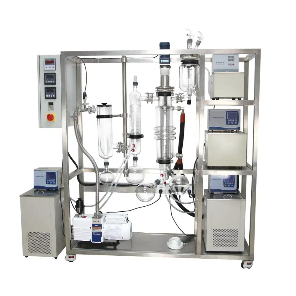 Evaporador de película limpia Extracción continua Purificación Modelo híbrido molecular Destilación molecular destilación molecular