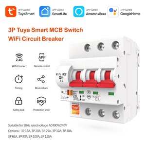 חדש הגעה 3P Tuya חכם MCB מתג WIFI עבור תעשייתי & גדול ציוד חשמלי שימוש PST-MCB-3P