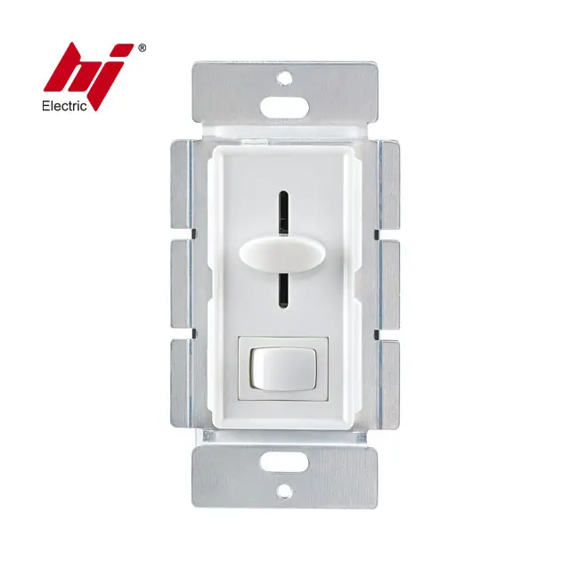 Alta qualidade 120V incandescente Slide Dimmer com interruptor