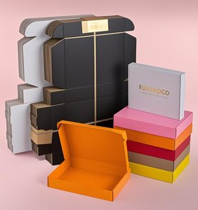 Takı ve kozmetik için 9x6x3 inç oluklu posta gönderim kutusu küçük nakliye kutusu - Product Image 5