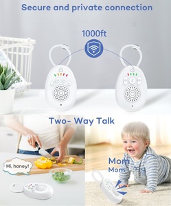 Long Range 1000ft Wireless Two <strong>Way</strong> Talk Visual Sound Level Indicator High Sensitivity Microphone VOX Mode Audio Baby <strong>Monitor</strong> - Product Image 4