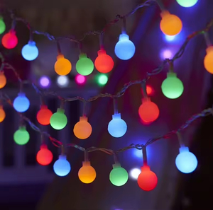 Cadena de luces LED personalizada al por mayor caja de batería cadena de luces decoración de Navidad bola redonda Cadena de luces pequeñas - Product Image 1