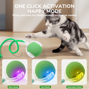 Lujosa Bola de juguete de lujo para gatos, movimiento automático, Rodante, Estrella mágica con purpurina, hierba gatera para gatos, juguete de movimiento interactivo para mascotas caminando - Product Image 6