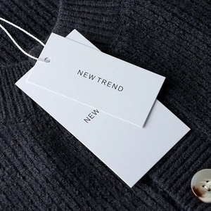 Luxury <strong>Custom</strong> Design <strong>Printing</strong> Name Logo Paper Garment Hangtag Labels Clothing Hang <strong>Tags</strong> With <strong>String</strong> - Product Image 6