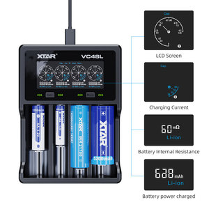 VC4SL 4スロットUSB Type-Cスマート3.6v 18650リチウムイオン電池充電器リチウムイオン電池18650 20700 21700リチウムイオン充電器 - Product Image 3