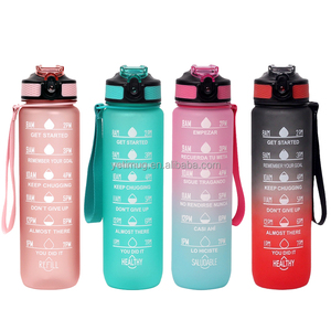 3pcs 500 מ ל trinkflasche פלסטיק צפטור bpa חינם ילד ספורט 1 ליטר חדר כושר 32 עוז עם לוגו מותאם אישית 3 ב 1