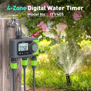 4-Zonen-Digital-Wasser-<span class=keywords><strong>Timer</strong></span> 4 Auslass Wasser-<span class=keywords><strong>Timer</strong></span>-Schlauch Wasser bewässerungs system für die automatische Bewässerung im Hausgarten