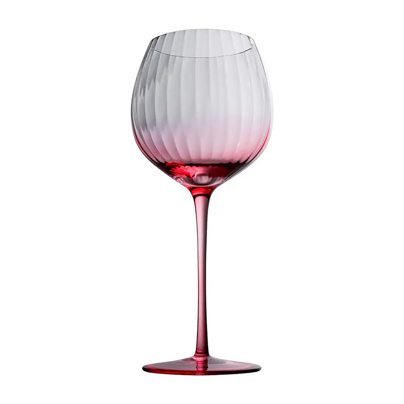 Venta al por mayor de cristal hecho a mano logotipo personalizado color globo Copa Arco Iris copa de vino deslumbrante champán lujo plateado cristal