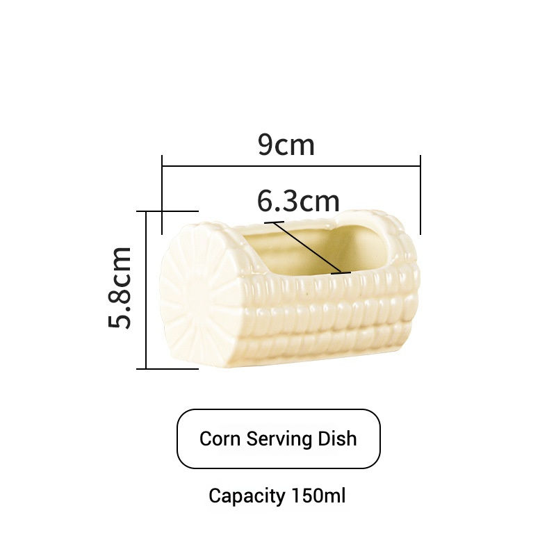 Plat de service de maïs sucré jaune crème/jaune