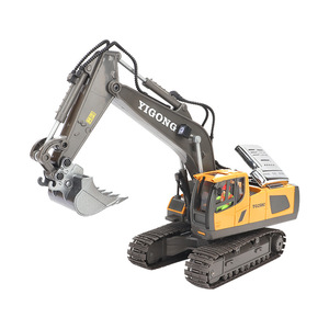 10 kanal up 2.4G RC ekskavatör çocuk oyuncak uzaktan radyo kontrol inşaat araç ile alaşım Metal mühendislik oyuncaklar - Product Image 1