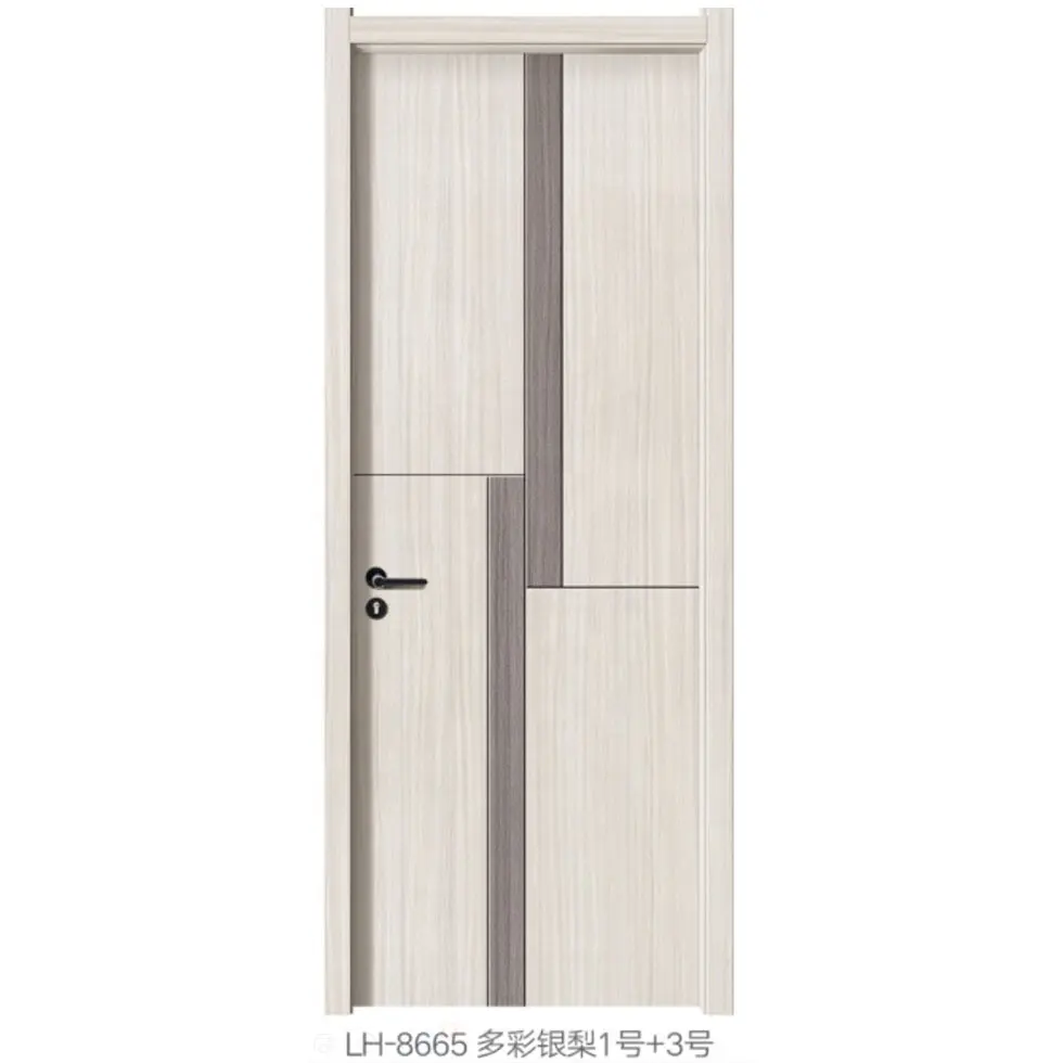 Alta qualidade moldagem madeira laje portas para casas design único painel porta folha