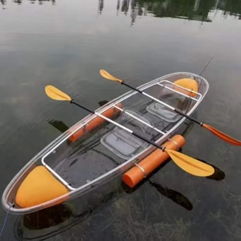 Barco transparente para 2 pessoas, preço barato, entretenimento, pedal transparente, caiaque